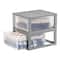 IRIS® 29.5qt. Gray & Clear Stacking Storage Drawers, 2ct.